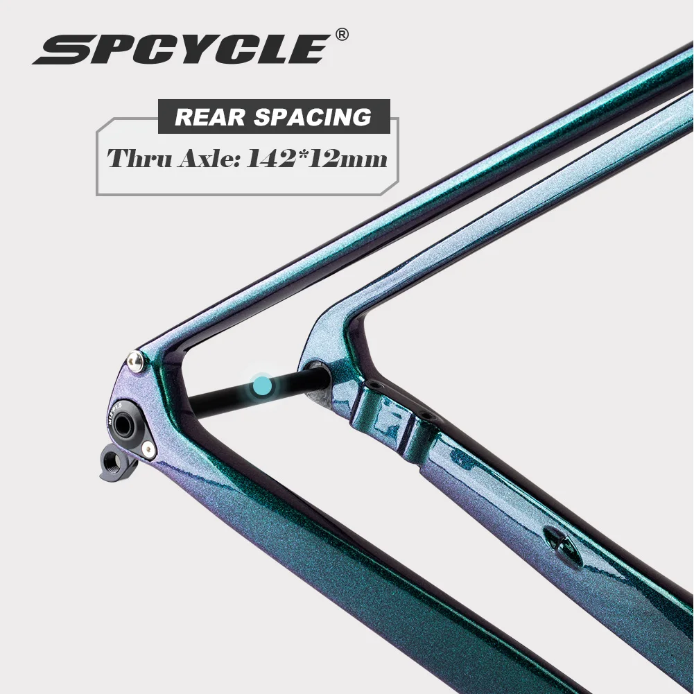 2023 New Gravel Frame 700x47C T47 Disc Brake All Internal Cable Carbon Gravel Bike Frameset