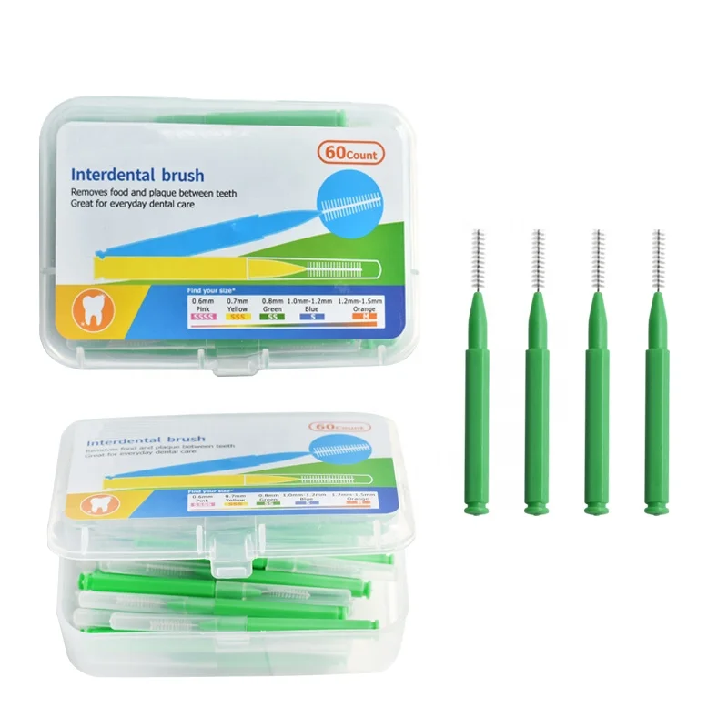 Different Shape Colored Braces Brush Interdental Brush Toothpick Long Handle interdental brushes