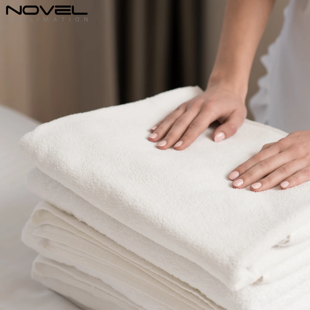 Fashion Personalized Blanks Custom Sublimation Beach Towel Various Size White Microfiber Cotton Bath Towels