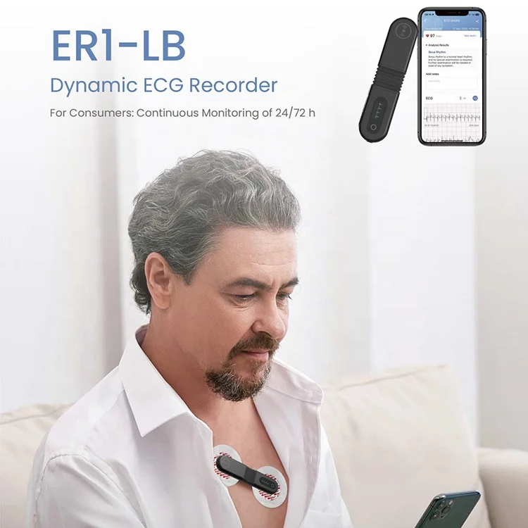 LEPU Medical ECG Holter 72 Hours Real-time Dynamic ECG Recorder Wireless ECG Monitor