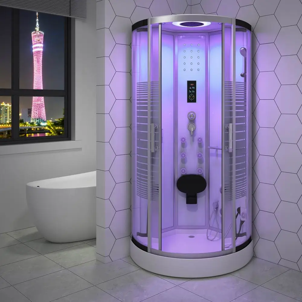 Luxury Black Hydro Massage and Steam Bathroom Shower Cabins Applied to Hotels