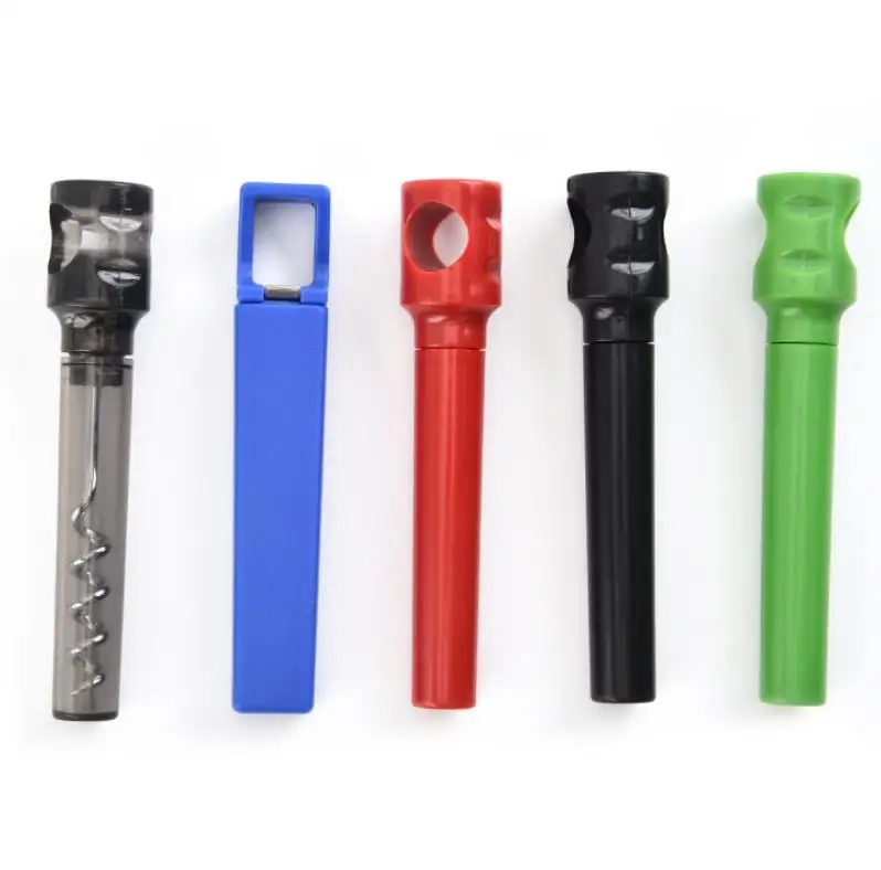 pen shape plastic corkscrew wine opener with multi colors