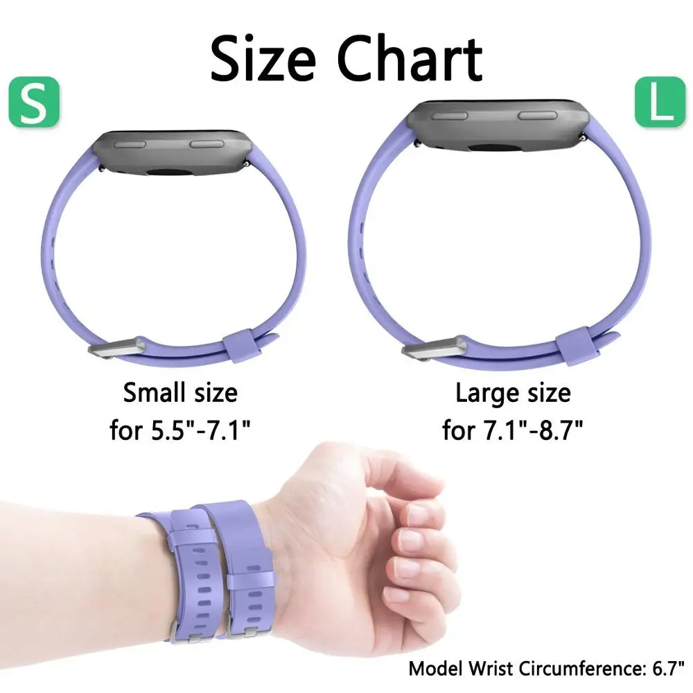 Wholesale Silicone Rubber Watch Band Strap for Fit Bit Versa Wristband Replacement Rubber WatchBand Factory