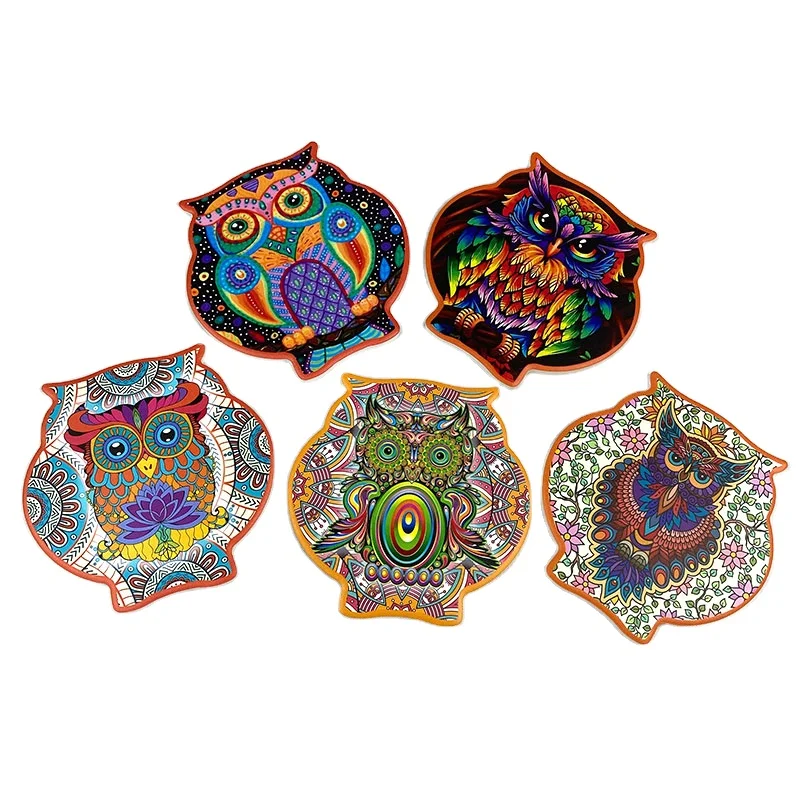 
Promotional ceramic owl shape coaster for mugs heat-resistant placemat for dinks with cork base 
