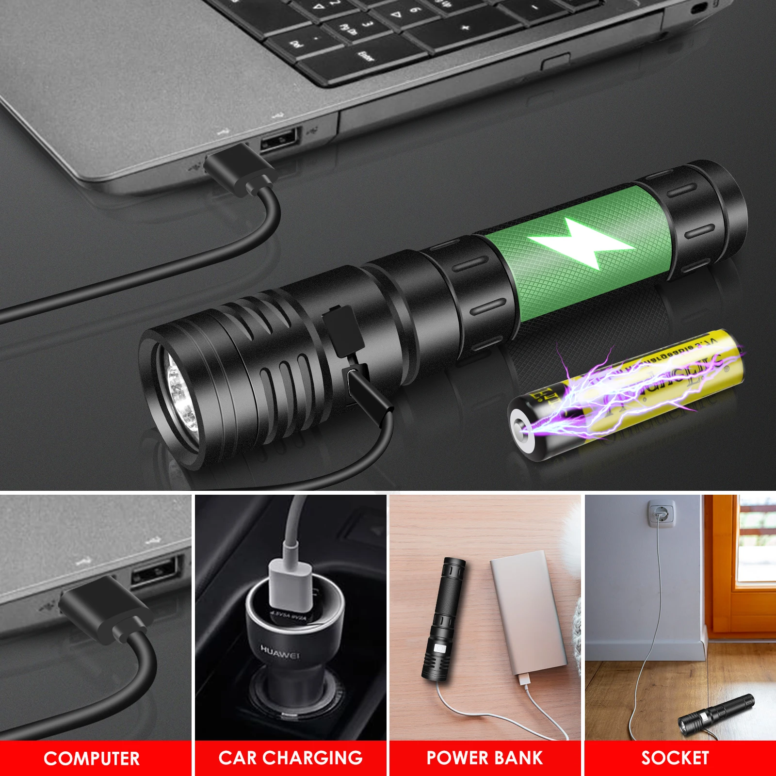 Маленькое солнце UF-2101 10 Вт 3 * Светодиоды Type-C USB зарядки аккумуляторной батареи мощный Обнаружение мочи домашних закрепления УФ фонарик