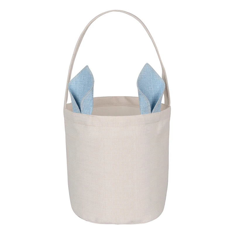 High King wholesale easter basket Canvas Easter Bunny Bag Easter Basket with sublimation for kids