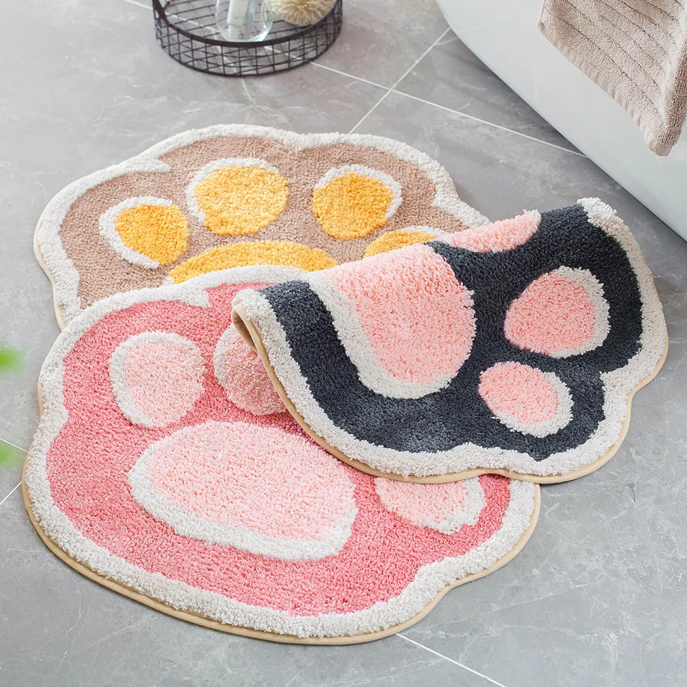 Super Popular Factory Custom Logo Rug Creative Animal Cat Pad Carpet Custom Human Made Rug Shaggy Cartoon Bath Mat for Home