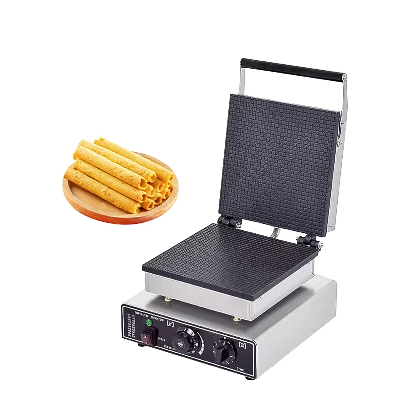 Commercial Square Egg Roll and Ice Cream Cracker Machine Electric Heat for Restaurant Use