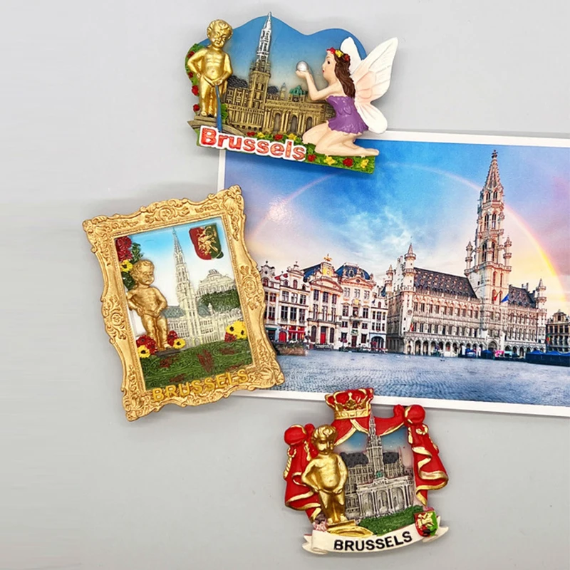 Europe country fridge magnets tourist souvenir Waterloo Bruxelles Brussels Belgium souvenirs fridge magnets tourism souvenirs