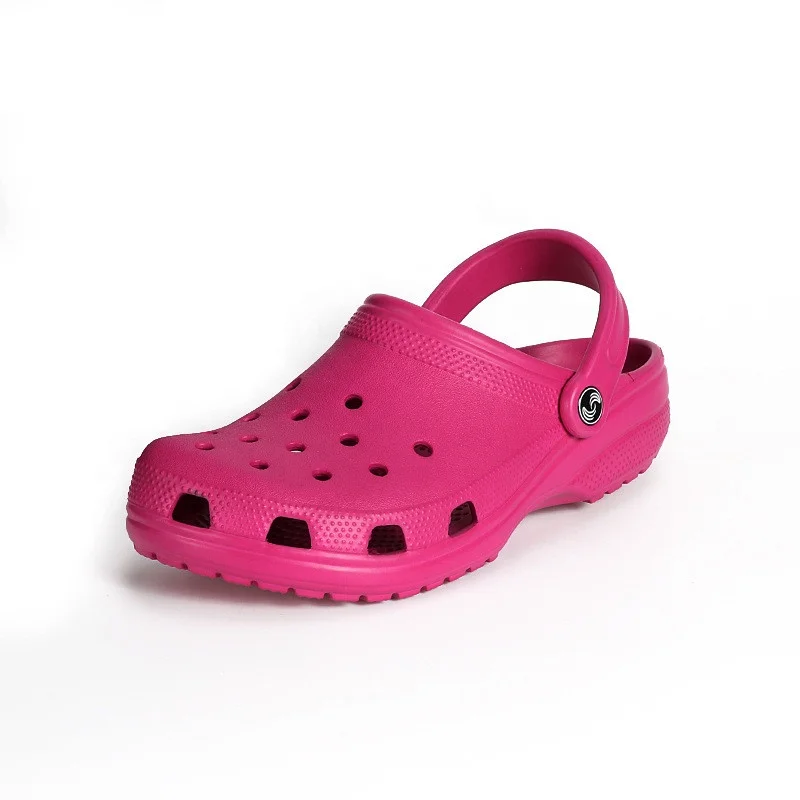 
Amazon best seller EVA plus size summer sandals non-slip breathable flat unisex adult ladies custom nursing hospital croc shoes 