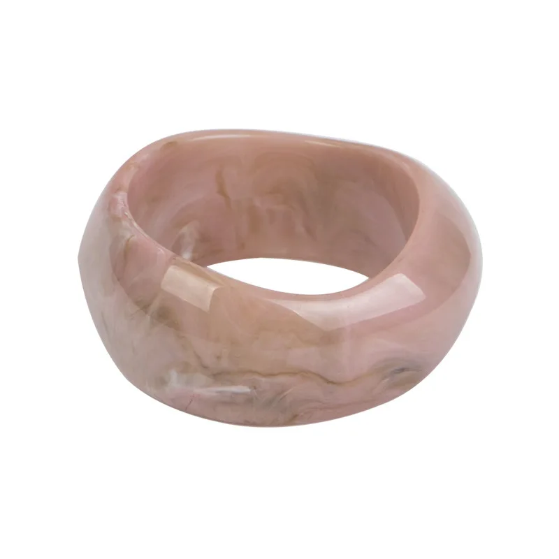 BOXUAN New Design Hand Decoration  Fashion Irregular Wide Resin Bracelet  For Beautiful Girl