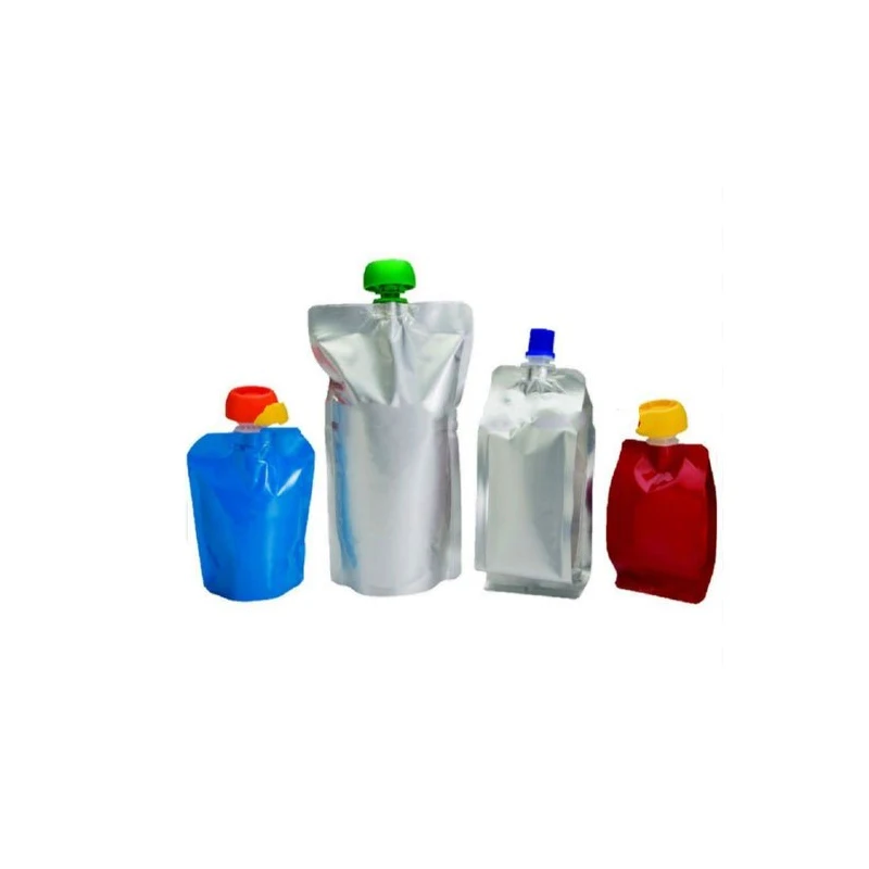 Transparent plastic flexible gallon beverage bag take out bag spout pouch for carbonated drinks packaging