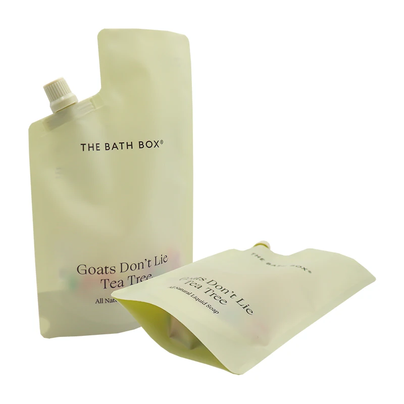 Wholesale Custom 34oz Travel Hand Liquid Detergent Soap Water Packaging Bag For Soap Refillable Plastic Spout Pouch