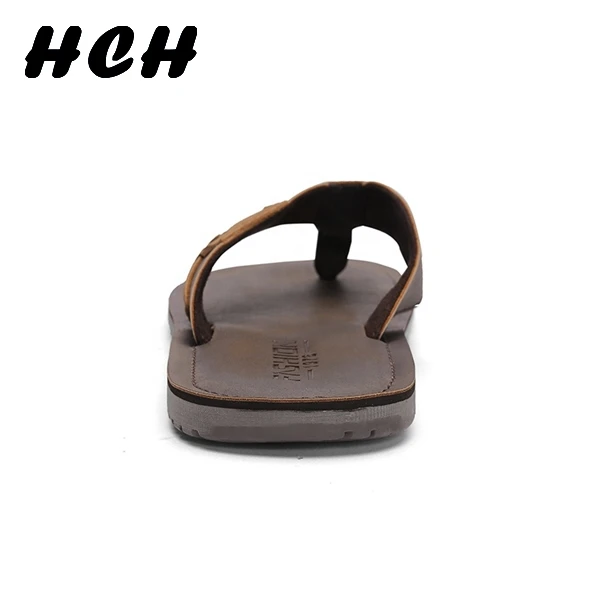 2019 Handmade Thong Sandals Leather Men OutDoor Slipper Retro Fashion Flip Flops Summer Beach Slippers Flat Feet Ultra Comfort