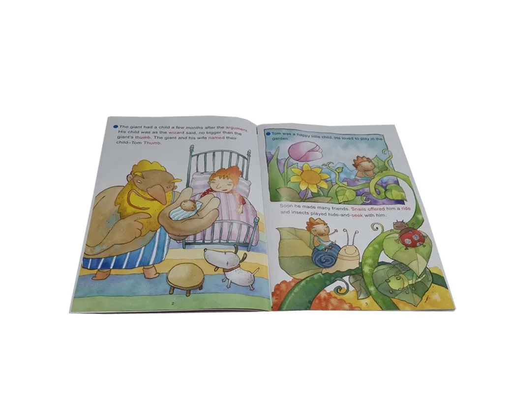 World classic English story book of the Adventure of Tom Thumb with talking pen for kids