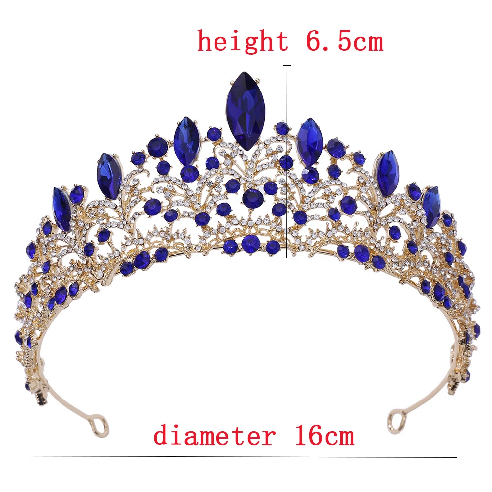 BELLEWORLD HC1305 Quinceanera Wedding Tiaras and Crowns Wedding Tiara Bridal Crown Rose Flower Rhinestone Crystal Crowns