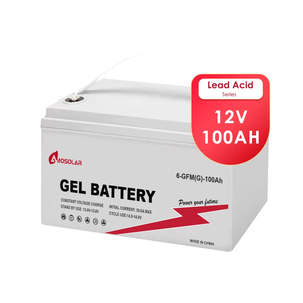 Amosolar Energy Storage Gel Battery 12V 200Ah 100Ah,Deep Cycle Lead Acid Battery 400Ah 300Ah AGM Solar Battery