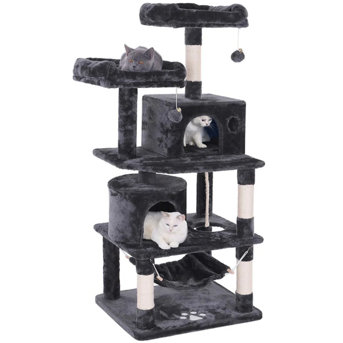 Cat tree house scratcher sisal fabric for cat scratching tree posts