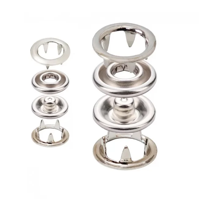 16L 18L 9mm 10mm Five Claw Ring Prong Snap Button Accessories Brass Metal Prong Ring Snap Button For Garment Clothes