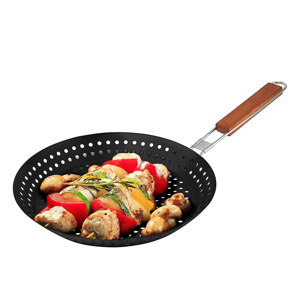 BBq pan  grill basket  grill topper barbecue wok pan produce in china