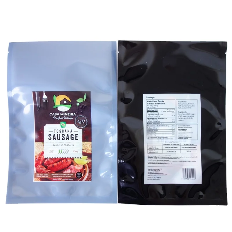 Пластиковый пакет для колбасок, индивидуальный принт вашего собственного логотипа, съедобные пакеты для вакуумной упаковки продуктов из майлара