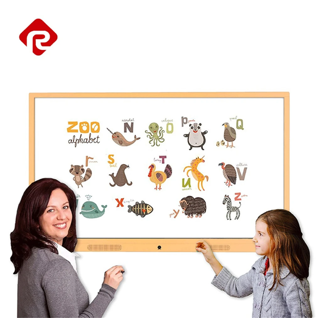 Large size touchable screen 55 inch for interactive education kids and students learning whiteboard Chinese factory
