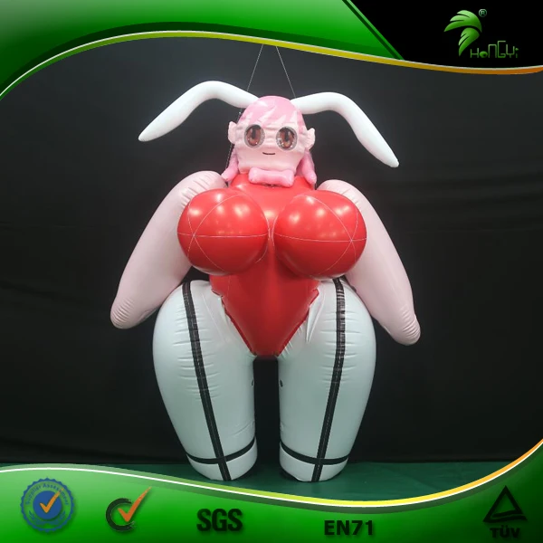 Pink Bunny Suit, Inflatable Fat Sexy Anime Girl Costume