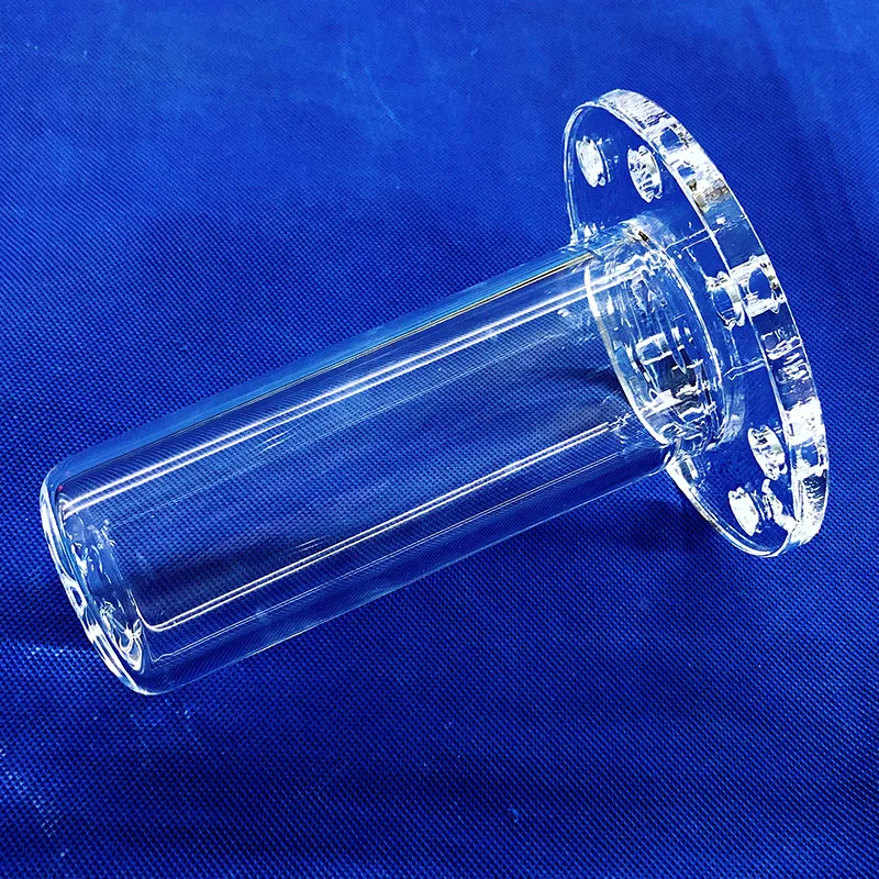 Transparent Quartz Glass Tube With Flange