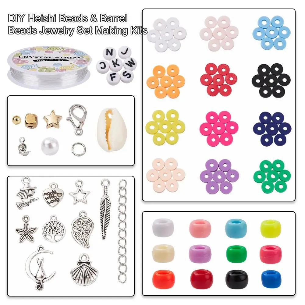 New Style 12 Color 6 Mm Pony Letter Beads Made Acrylic Resin Glass Pearl Polymer Clay Beads Kit Bracelet