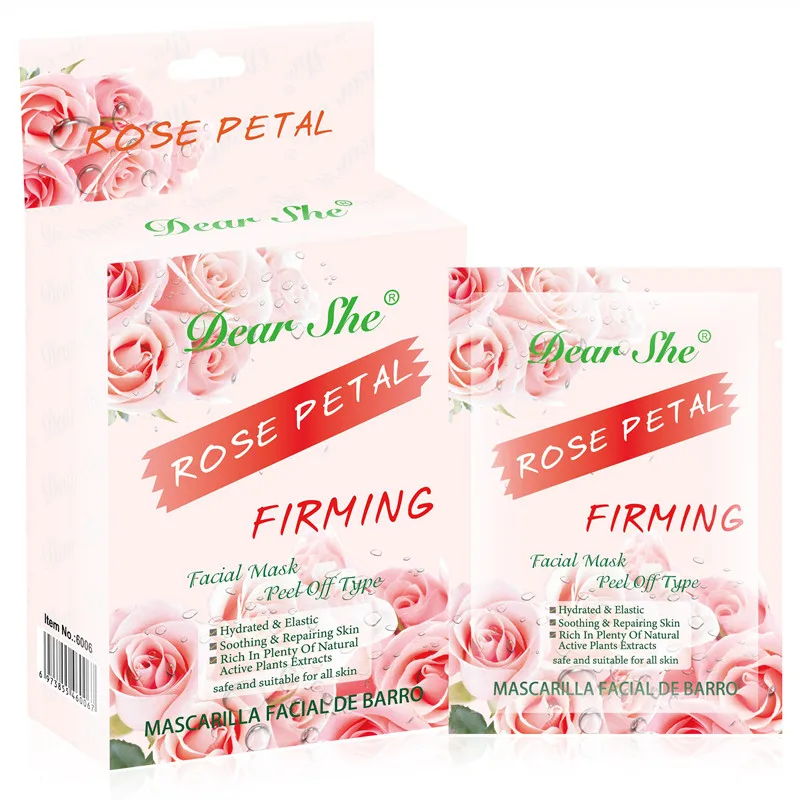 Wholesale  Rose Petal Facial Mask Private Label Cleansing Deeply Blackhead Remover Mask Hydrated Repairing  Peel Off Face Mask