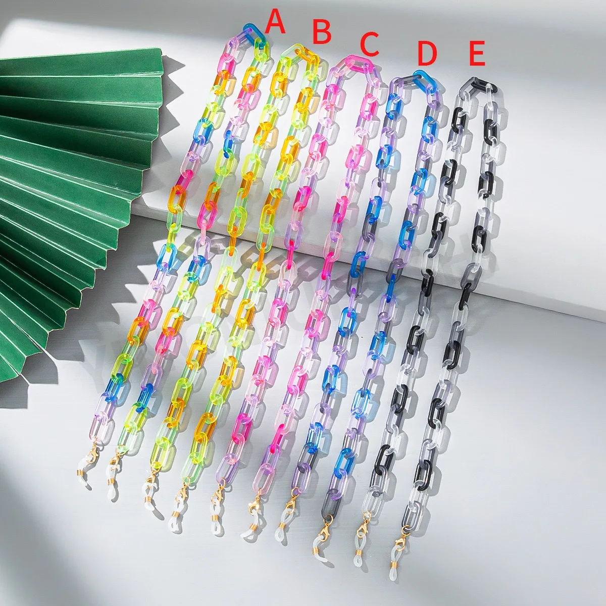 Korean Fashion Colorful Transparent Acrylic Chain Design Glasses Mask Chain Anti Loss Hanging Rope