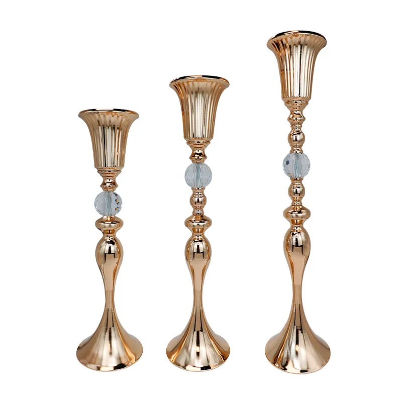 Wedding Props Decorative Iron Galvanized Flower Vase Display Tall Metal Wedding Decoration Flower Stand