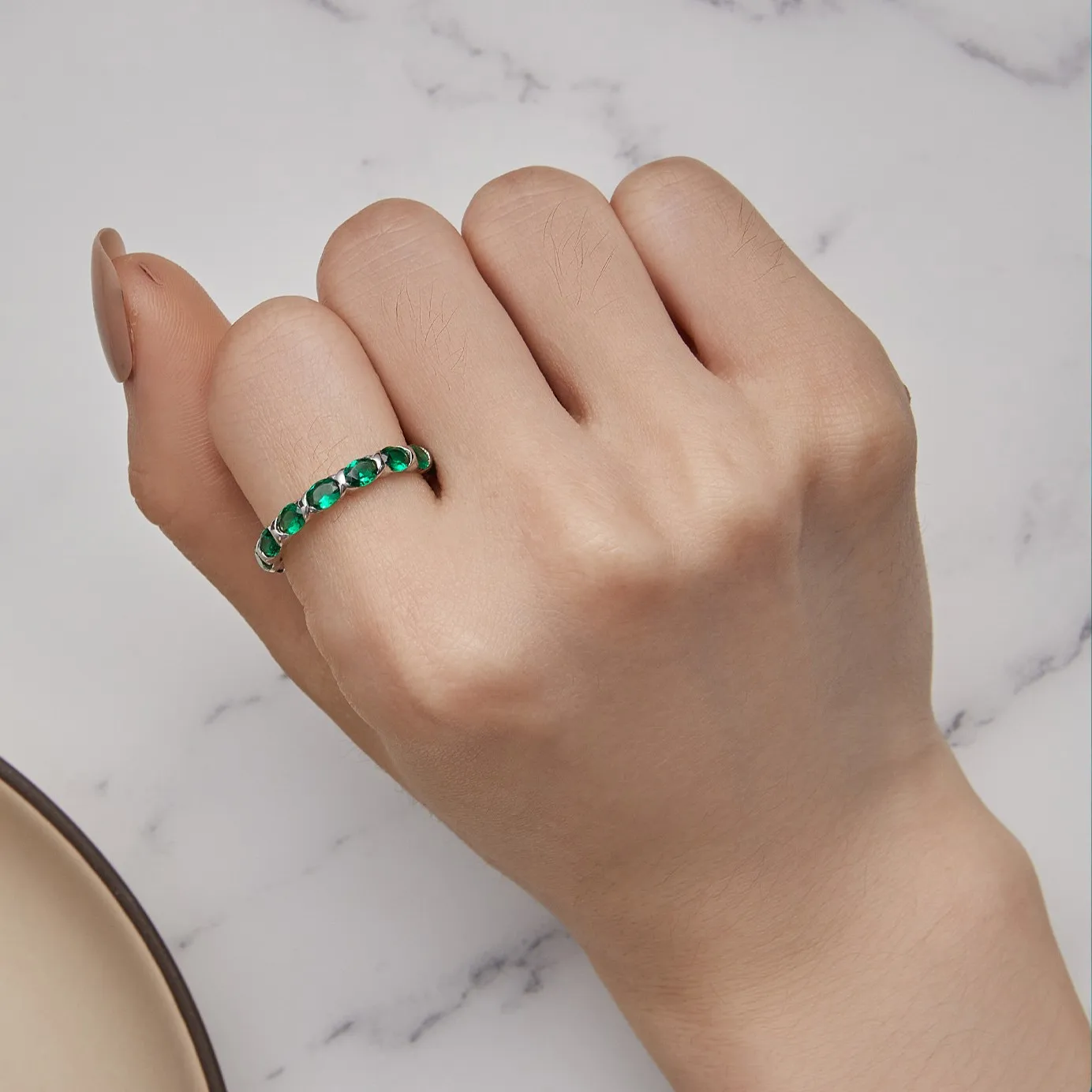 New luxury emerald zircons sterling bague argent alibaba wholesale jewellery finger rings 925 silver women