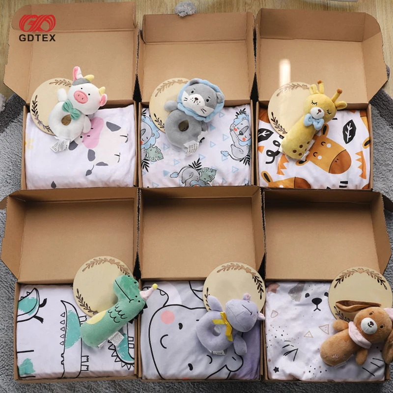 GDTEX Custom Super Soft Customized Inches Animal Design Toddler Giraffe Fleece Mink Dot Blanket Baby Blanket