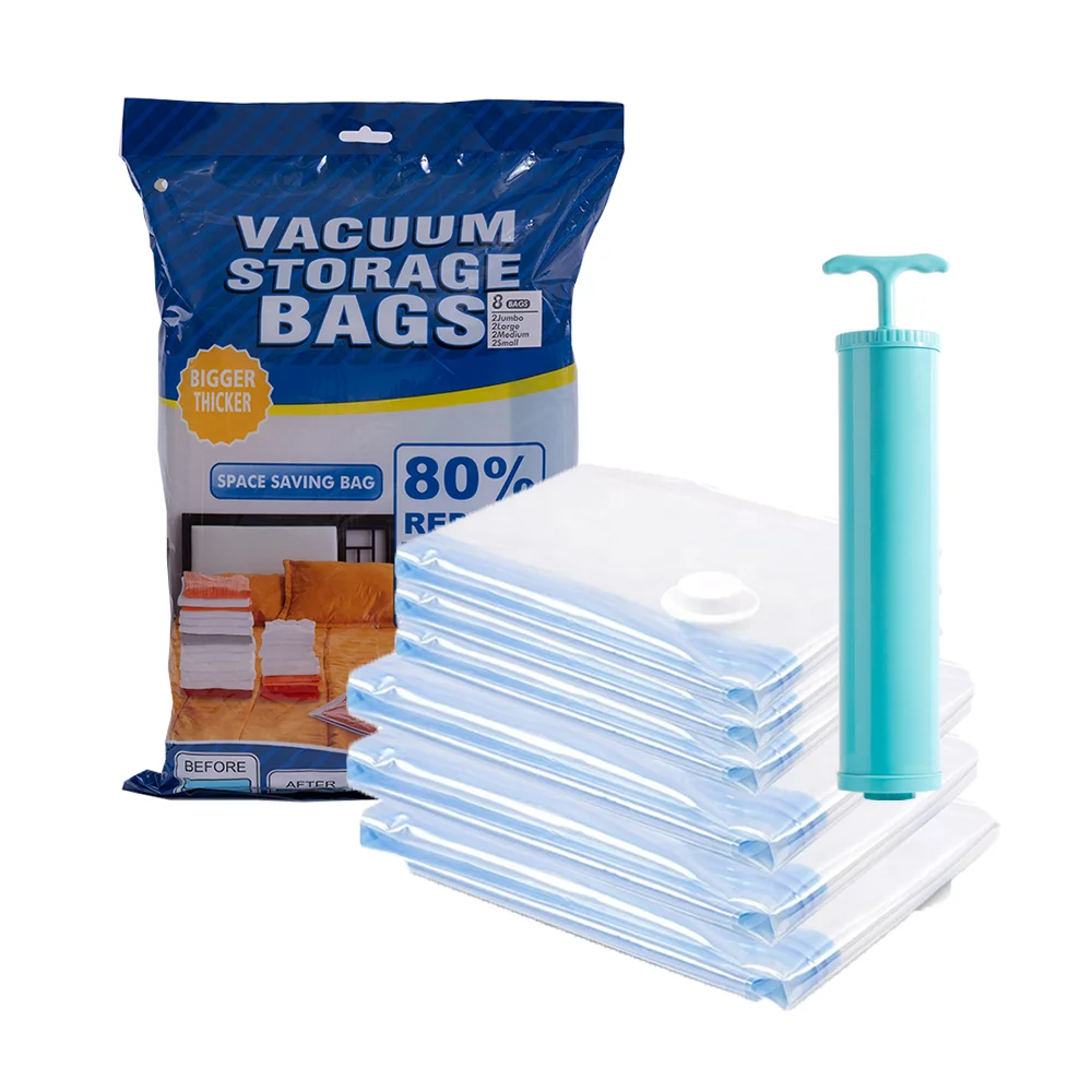 Hot Sale Space-saving Clothes Vacuum Storage Bags Vacuum Sealed Bag Vacuum Storage Bags With Hand Pump