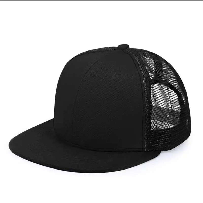 Custom Logo Embroidery Cotton Women Flat Brim Adults Plain Mens Hats 6 Panel Blanks Customize Snapback Caps Hats for Men