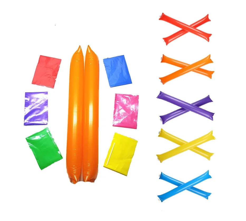 
inflatable cheering sticks PE Inflatable clear balloon sticks 