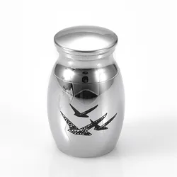 Pet urns Stainless Steel Small Mini Cremation Urn Keepsake Funeral for Memory