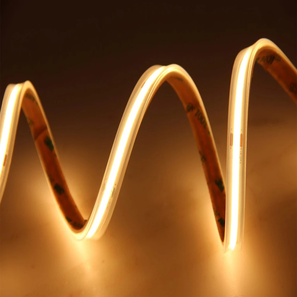 Cob Светодиодная лента 3000K 6000K свет 220V Гибкая Водонепроницаемая светодиодная 15 Вт для комнаты уличная cob