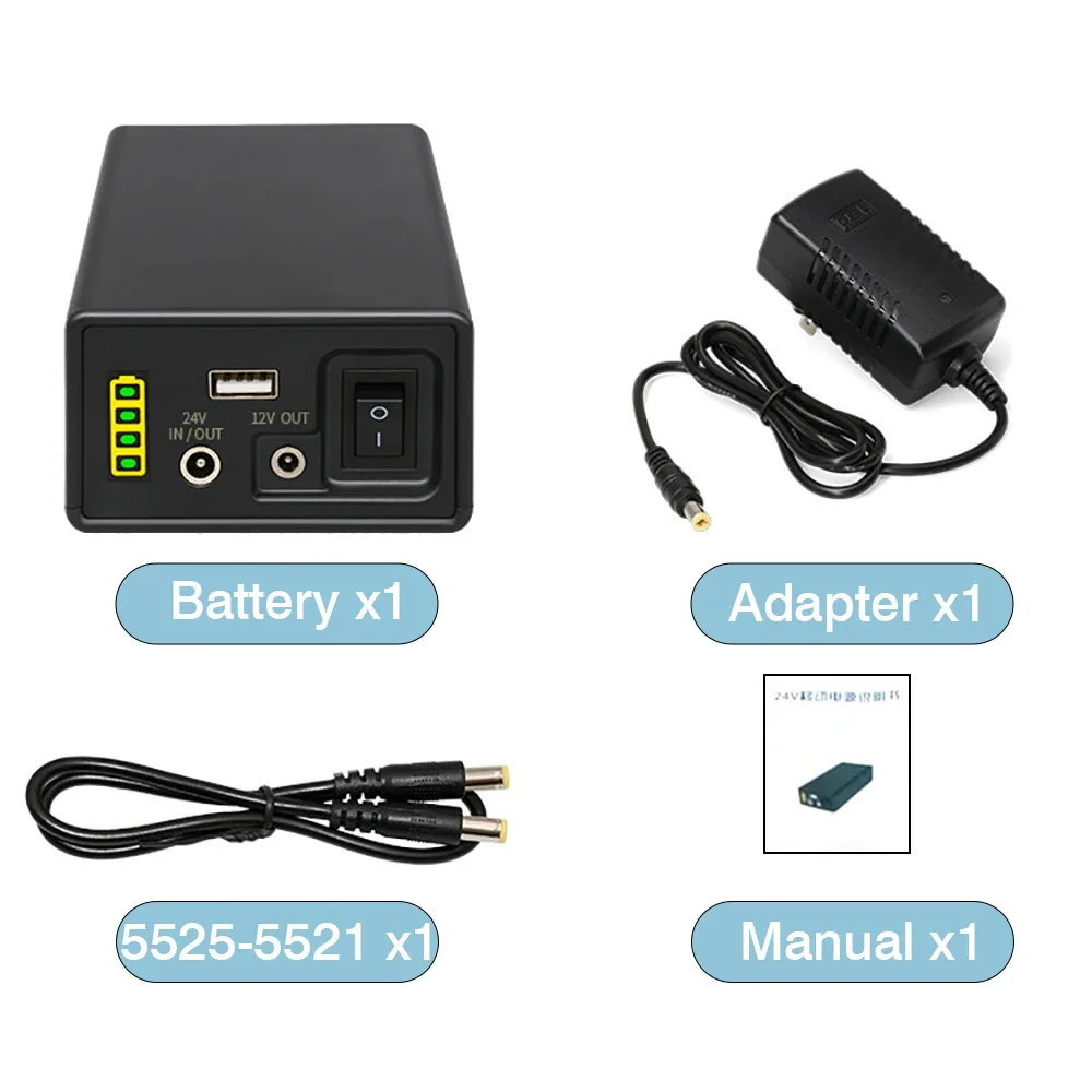 24V 28A Power Bank Portable Battery Charger 12V 24V Power Bank Supply Hot Sale Phone USB DC Battery