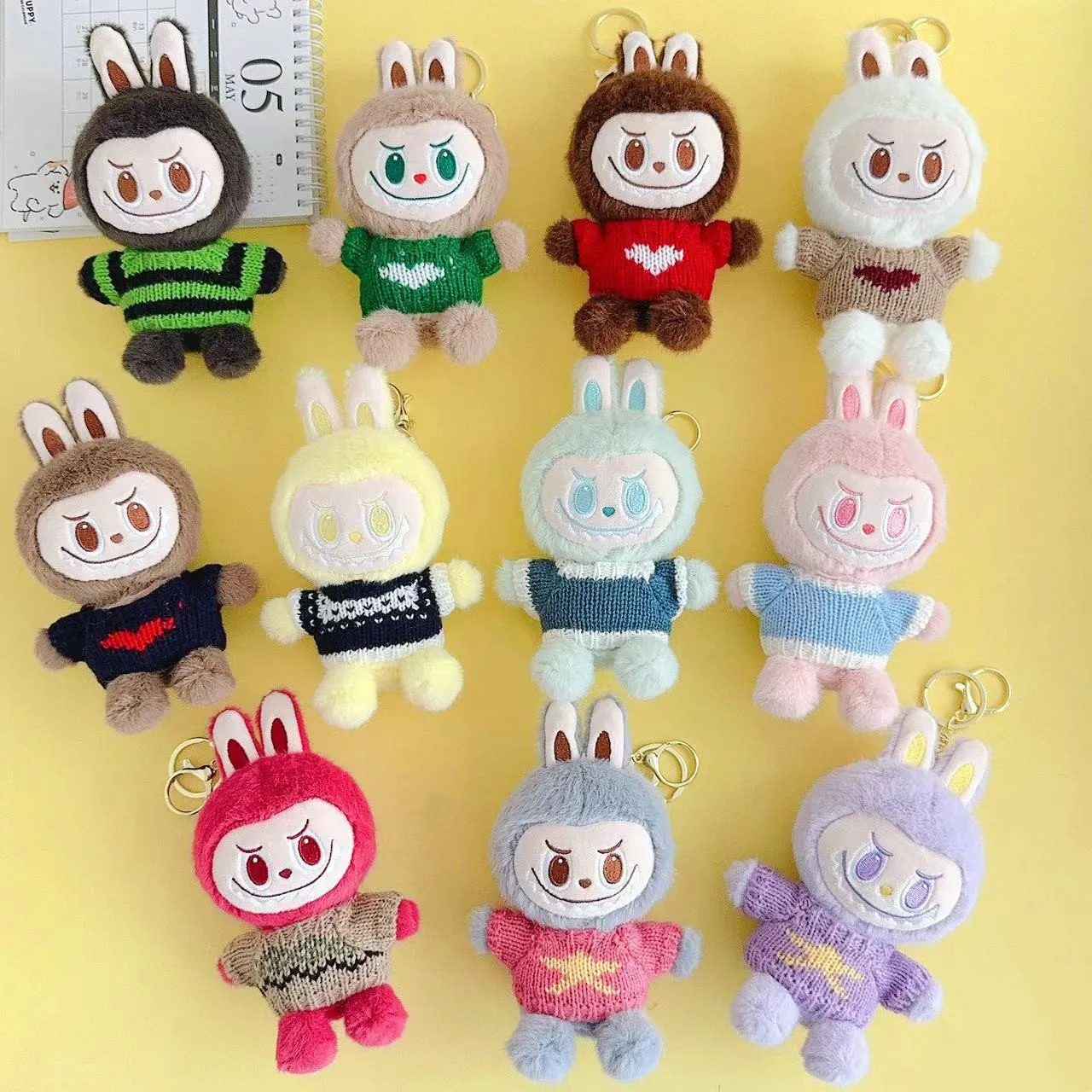 Hot sale Labubu Plush Keychains Key Tag Pops Labubu Plushies Toy Plush Keychain Stuffed Animal Plush Toys Mini Bag Pendants