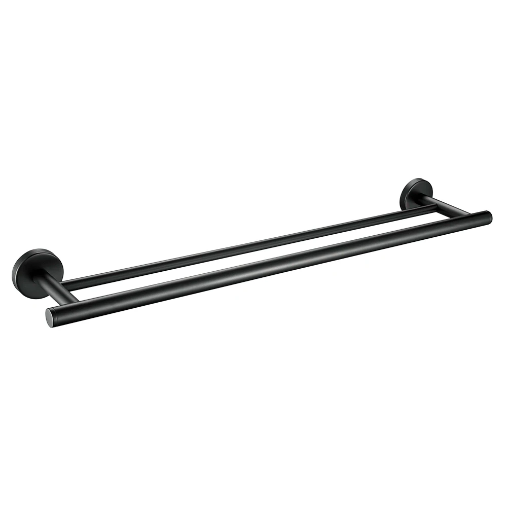 Modern Matt black stainless steel 304 Robe Hooks Toilet Paper Holder Towel Rail bathroom accessories set