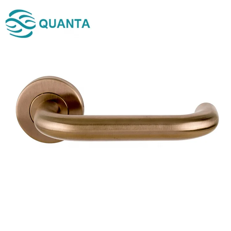 2021 New Door Handles Satin Brass 304 Stainless Steel Tube Lever Handle