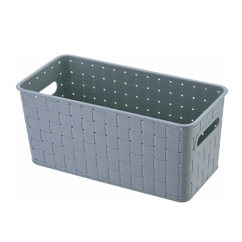 
SA-9106 Morden Plastic Bathroom Storage Basket With Handle PP Storage Basket 