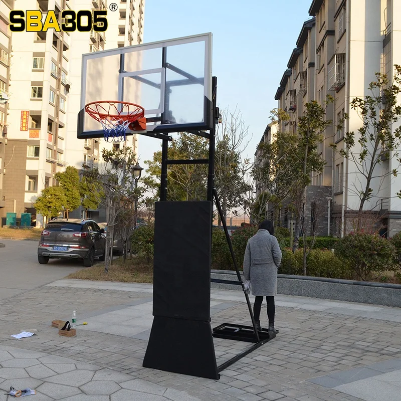 Classic Style Height Adjustable Portable Basketball Hoop System for Adult Training