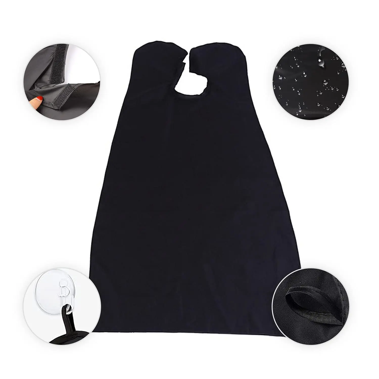 Beard Bib Beard Apron,Waterproof Beard Apron Cape for Trimming,with 4 Suction Cups Best Gift for Boyfriend/Husband/Fathers day