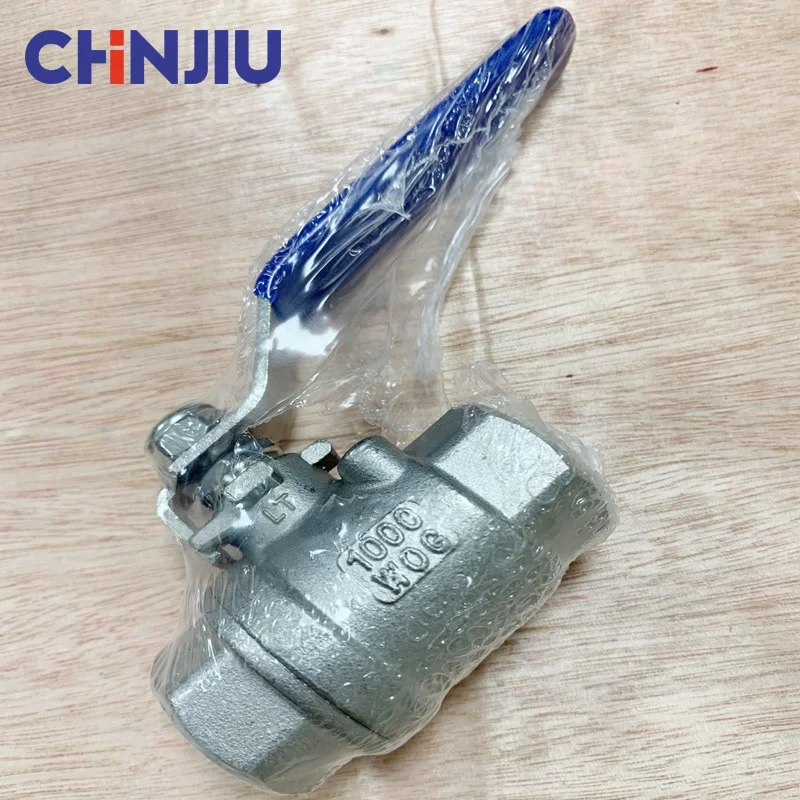  Полнопортовый шаровой клапан ss304 сверхмощный для воды масла и газа 1 дюйм NPT 2-pc 1000wog двухкомпонентный