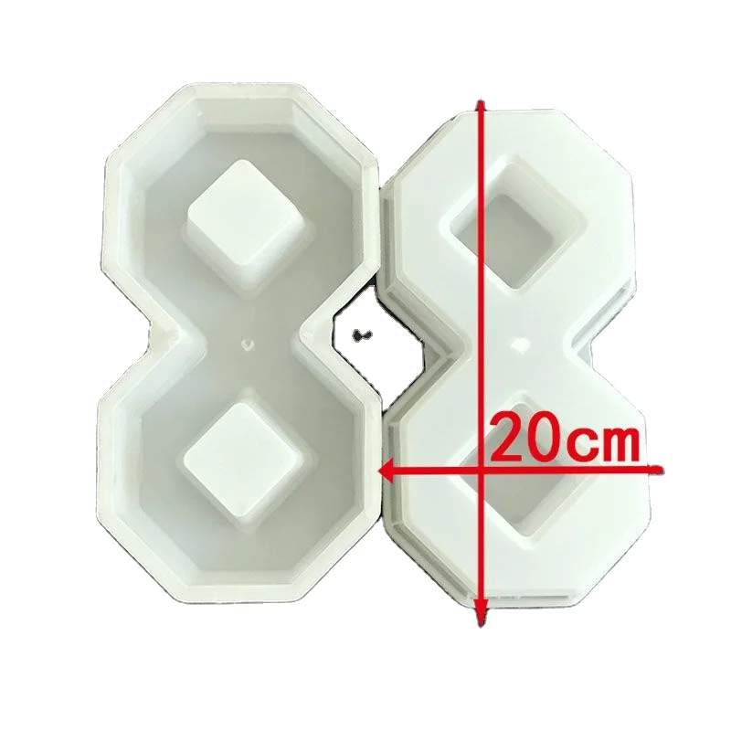 8 type Grass plant brick mold Pvc Paver Block Mold Interlock Concrete Tile Silicon Moulds For Paving