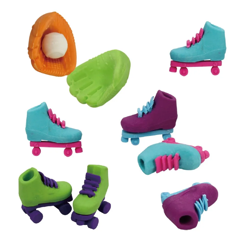 Fancy Design Custom Animal Shape Novelty School Kids Stationery Cute Eraser Set