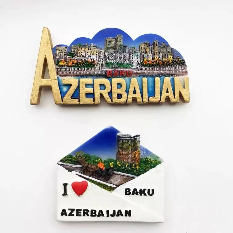 2022 souvenirs Manufacturer promotion  Azebrbaijan custom fridge magnet  3d souvenirs